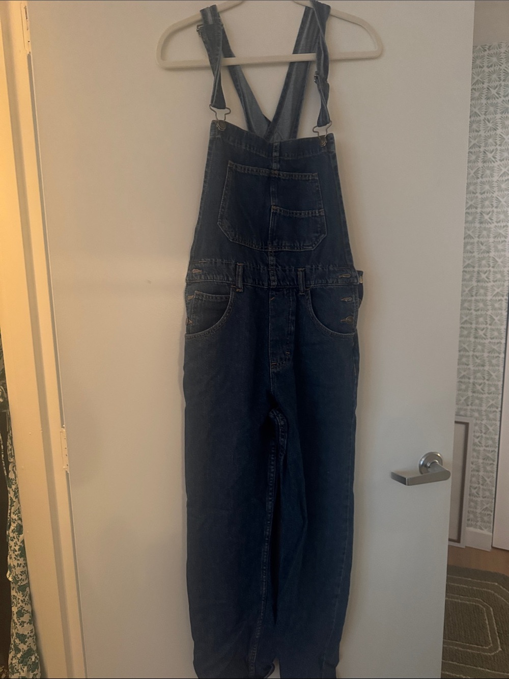 Free People Dark Blue Denim Women's Overalls